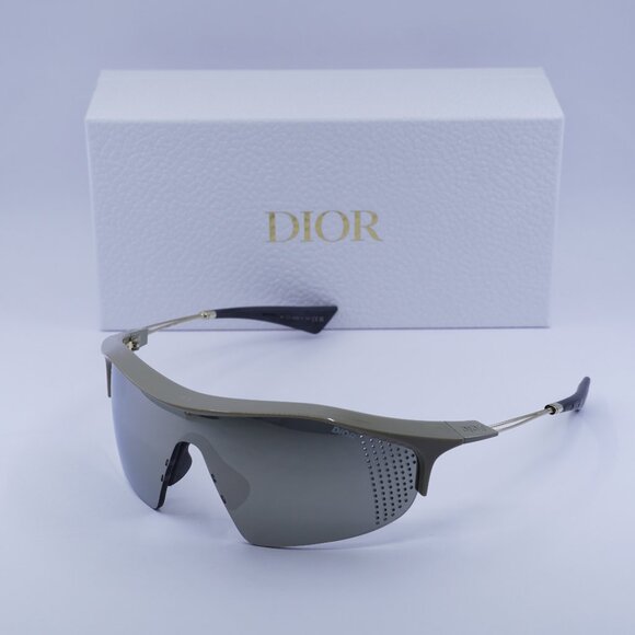 Dior DIORXPLORER M1U 78A4 Shield Sunglasses - Dark Beige/Silver Mirror - Picture 1 of 11